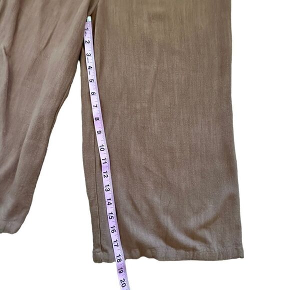 Allie Rose ~ Brown smocked strapless jumper ~ size M ~ cotton/linen blend - Picture 14 of 16